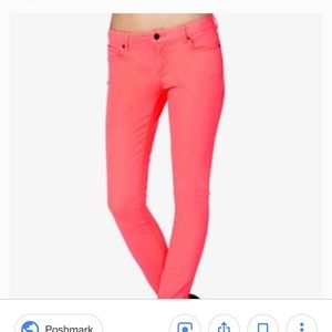 J crew neon pink matchstick jeans size 33